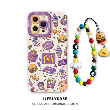 iPhone beads series | Cute Cartoon Liquid Silicone Phone Case