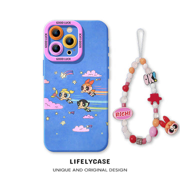 iPhone beads series | Powerpuff Girls Liquid Silicone Phone Case