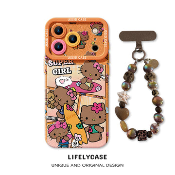 iPhone beads series | Hello Kitty Liquid Silicone Phone Case