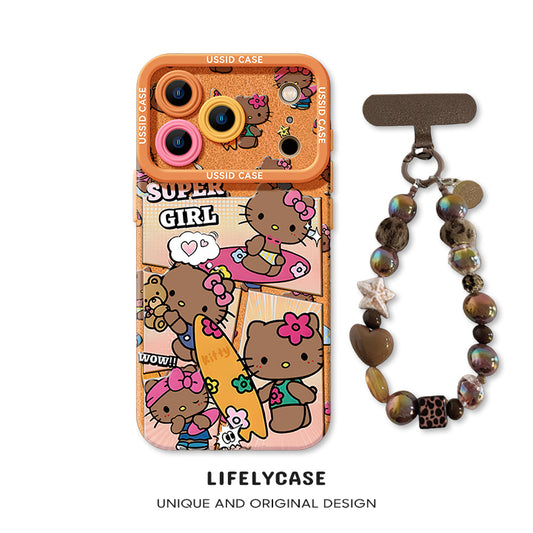 iPhone beads series | Hello Kitty Liquid Silicone Phone Case