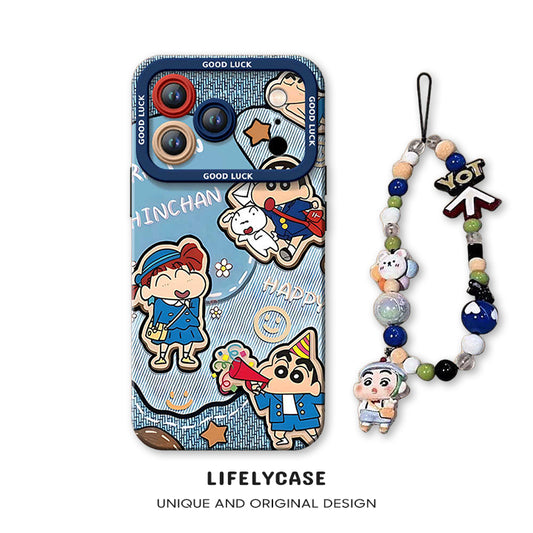 iPhone beads series | Crayon Shin-chan Design Liquid Silicone Phone Case