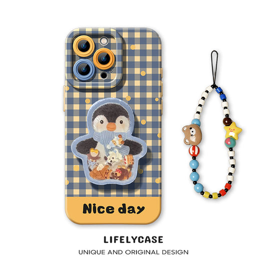 iPhone beads series | Cute Cartoon Liquid Silicone Phone Case