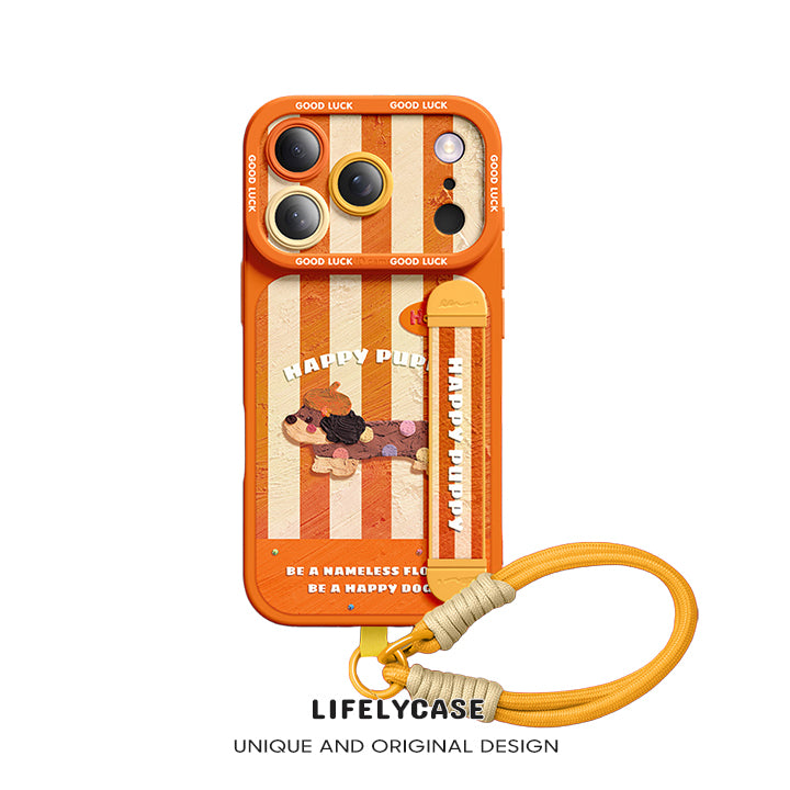 Série iPhone | Étui de téléphone avec bracelet en silicone liquide Art Series