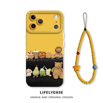iPhone beads series | Artistic Cartoon Liquid Silicone Phone Case