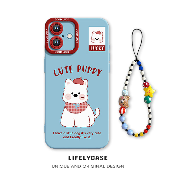 iPhone beads series | Cute West Highland Terrier Liquid Silicone Phone Case