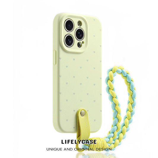 iPhone Lanyard Series | Liquid Silicone Lens Full Cover Phone Case