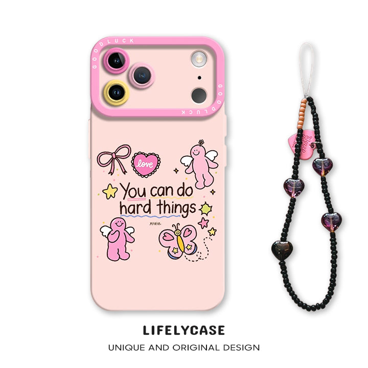 iPhone beads series | Cute Cartoon Liquid Silicone Phone Case