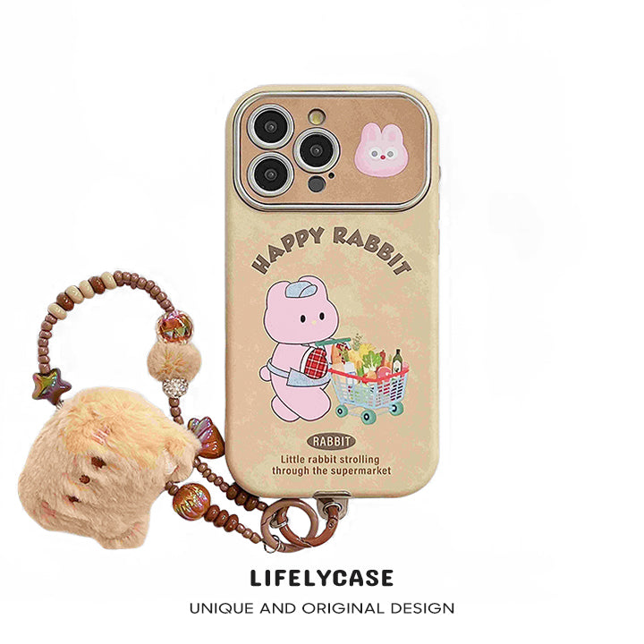 iPhone Lanyard Series | Shopping Rabbit Cartoon Phone Case