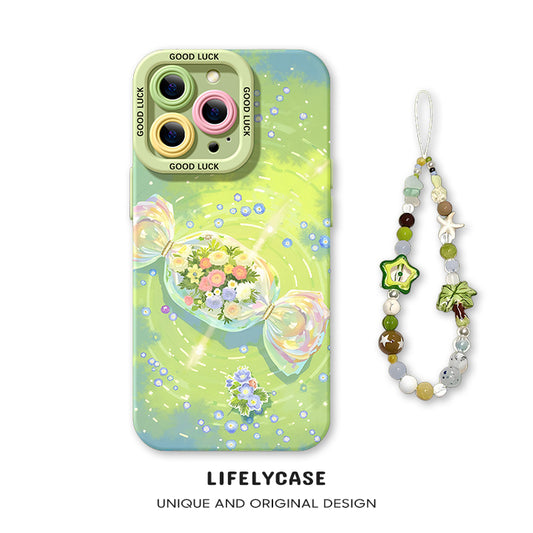 iPhone beads series | Cute Cartoon Liquid Silicone Phone Case