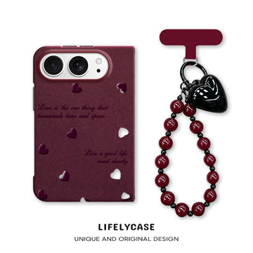 iPhone Duo | Sweet Heart Design Phone Case with Matching Beaded Bracelet