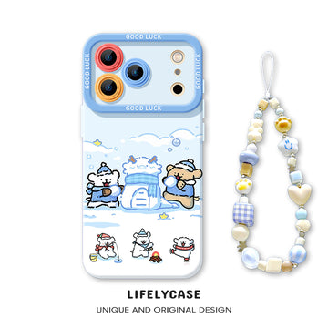 iPhone beads series | Cartoon Liquid Silicone Phone Case