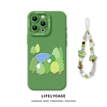 iPhone beads series | Cute Cartoon Liquid Silicone Phone Case