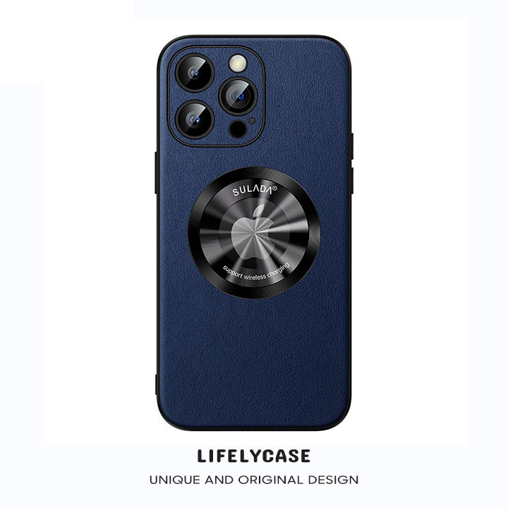 Série iPhone | Étui de téléphone en cuir véritable de qualité supérieure avec support invisible 
