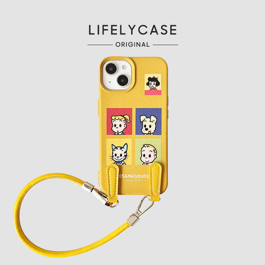 iPhone Lanyard Series | Cartoon Leather Phone Case