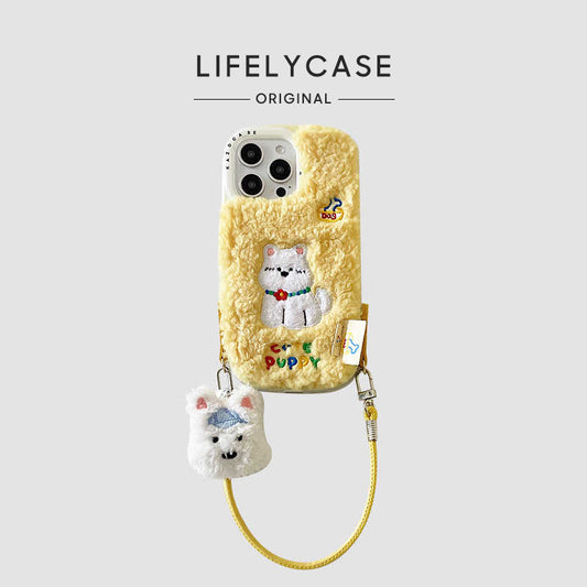 iPhone Lanyard Series | West Highland White Terrier Plush Phone Case