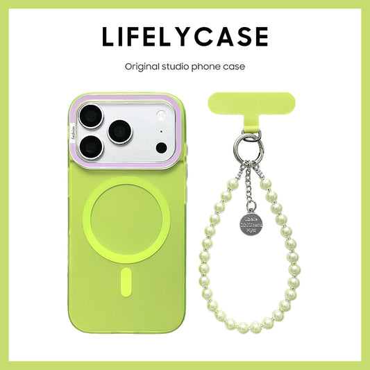 iPhone Lanyard Series | Pearl Hanging Chain MagSafe Phone Case