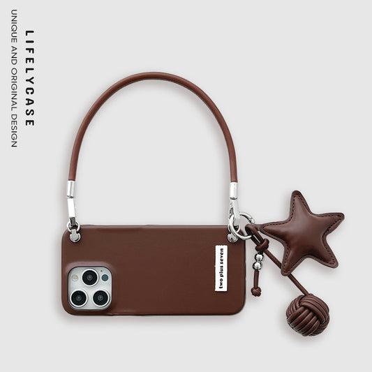 iPhone Lanyard Series | Star Hang-Up Leather Mobile Phone Case