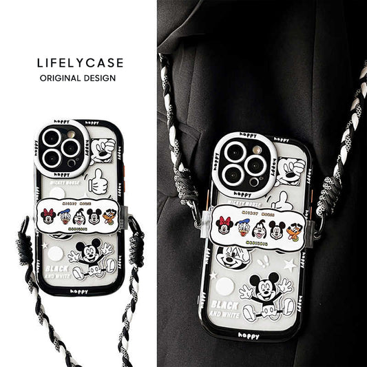 iPhone Lanyard Series | Disney Design Cartoon Back Clip Phone Case