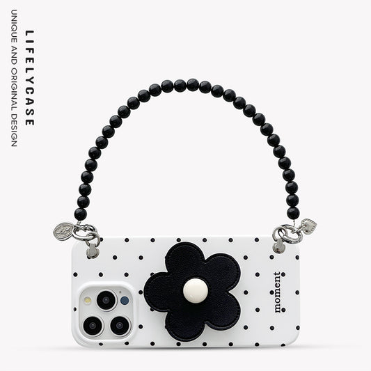 iPhone Lanyard Series | Flower Stand Polka Dot Phone Case