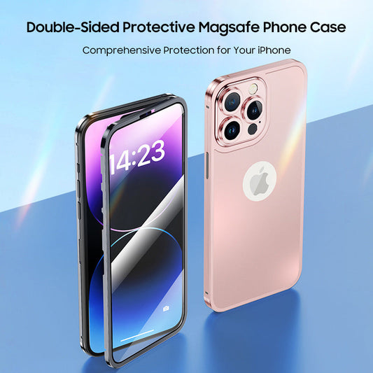 Serie de iPhone | Funda protectora de titanio de doble cara para teléfono 
